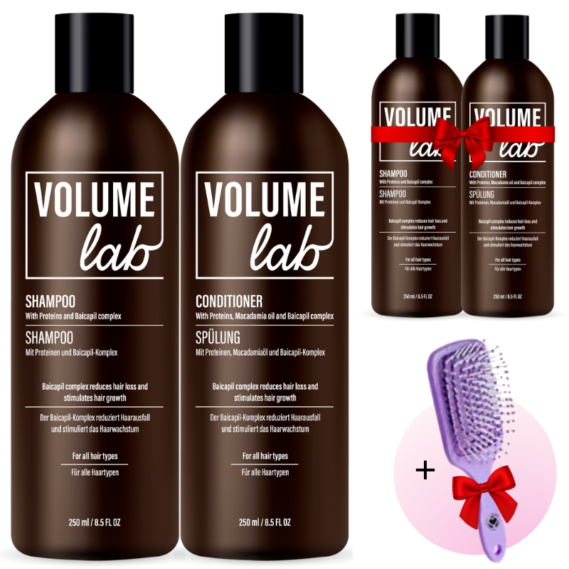 Dwa zestawy VOLUME LAB + grzebień w prezencie