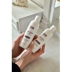 Intensywna kuracja regenerująca do włosów zniszczonych mini zestaw KERATIN SILK