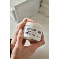 Intensywna kuracja naprawcza uszkodzonych włosów KERATIN SILK: Szampon, Odżywka, Maska + maska i szczotka W PREZENCIE!