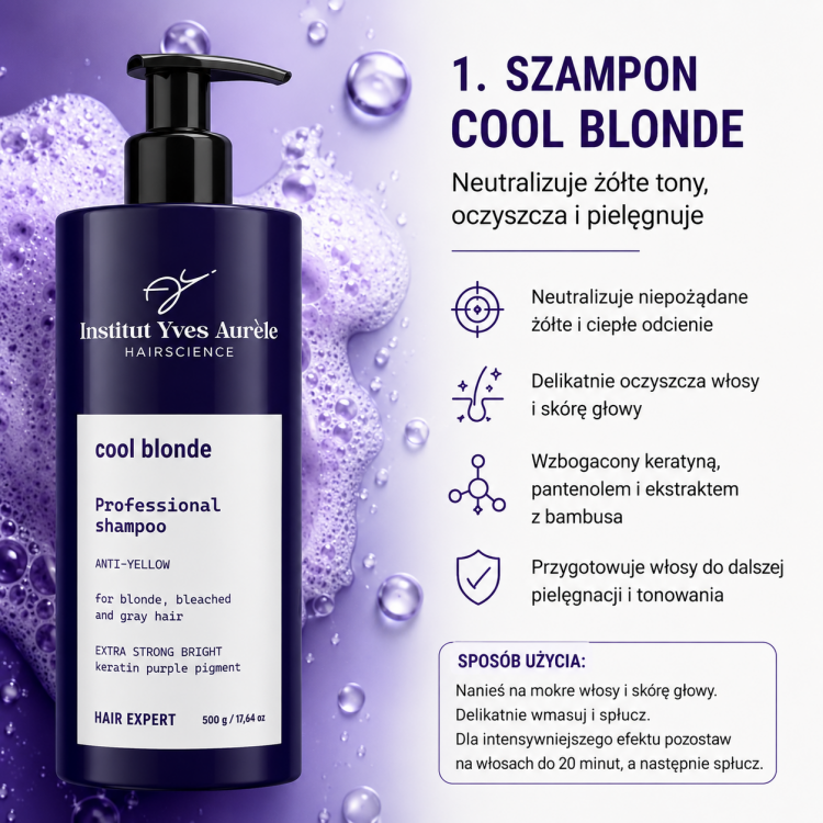 COOL BLONDE XXL – profesjonalny system tonowania i regeneracji włosów blond