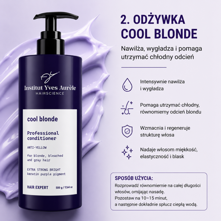 COOL BLONDE XXL – profesjonalny system tonowania i regeneracji włosów blond